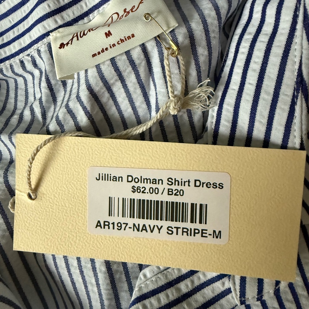 Jillian Dolman Navy Stripe Shirt Dress